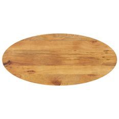 Dessus de table 100x50x2,5 cm ovale bois massif de manguier