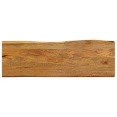 Dessus de table 110x40x2,5 cm bord vivant bois massif manguier