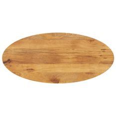 Dessus de table 110x40x2,5 cm ovale bois massif de manguier