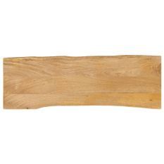 Dessus de table 110x40x3,8 cm bord vivant bois massif manguier