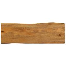 Dessus de table 110x40x3,8 cm bord vivant bois massif manguier