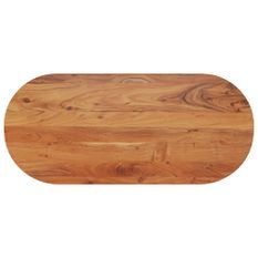 Dessus de table 110x50x3,8 cm ovale bois massif d'acacia