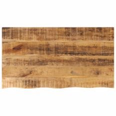 Dessus de table 110x60x3,8cm bord vif bois massif manguier brut