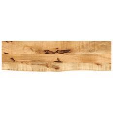 Dessus de table 120x20x3,8 cm bord vivant bois massif manguier