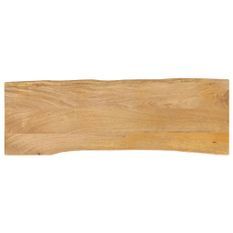 Dessus de table 120x40x3,8 cm bord vivant bois massif manguier