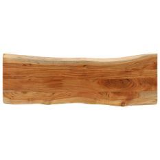 Dessus de table 120x40x3,8 cm rectangulaire bois massif acacia