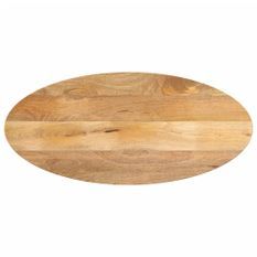 Dessus de table 120x50x2,5 cm ovale bois massif de manguier