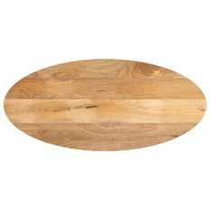 Dessus de table 120x50x3,8 cm ovale bois massif de manguier