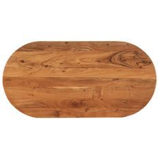 Dessus de table 120x60x3,8 cm ovale bois massif d'acacia