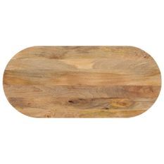 Dessus de table 120x60x3,8 cm ovale bois massif de manguier