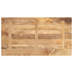 Dessus de table 120x60x3,8cm rectangulaire bois massif manguier