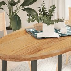 Dessus de table 120x60x4 cm bois de chêne massif ovale