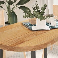 Dessus de table 120x60x4 cm bois de chêne massif ovale