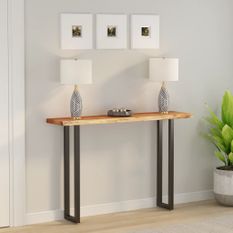Dessus de table 140x30x2,5 cm rectangulaire bois massif acacia