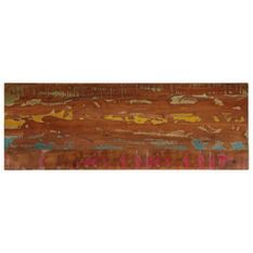 Dessus de table 140x50x2,5cm rectangulaire bois massif récupéré