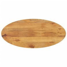 Dessus de table 140x50x3,8 cm ovale bois massif de manguier