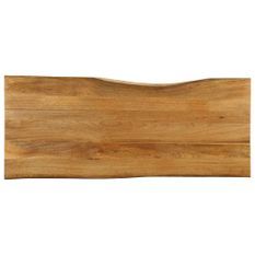 Dessus de table 140x60x3,8 cm bord vivant bois massif manguier
