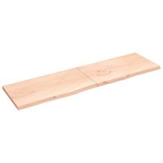 Dessus de table 220x60x(2-4) cm bois de chêne massif non traité