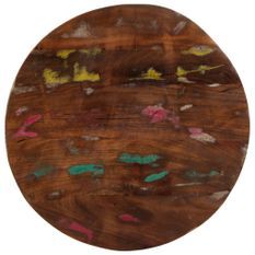 Dessus de table Ø 40x1,5 cm rond bois massif de récupération