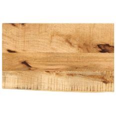 Dessus de table 40x20x2,5 cm bord vivant bois massif manguier