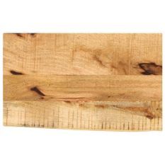 Dessus de table 40x20x3,8 cm bord vivant bois massif manguier