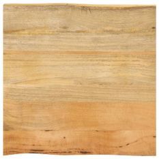 Dessus de table 40x40x2,5 cm bord vivant bois massif manguier
