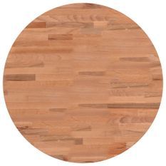 Dessus de table Ø50x1,5 cm rond bois massif de hêtre