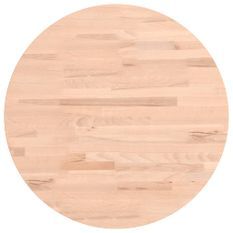 Dessus de table Ø50x2,5 cm rond bois massif de hêtre