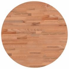 Dessus de table Ø50x2,5 cm rond bois massif de hêtre