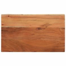 Dessus de table 50x20x3,8 cm rectangulaire bois massif d'acacia