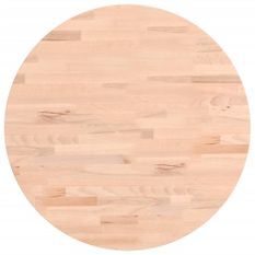 Dessus de table Ø50x4 cm rond bois massif de hêtre