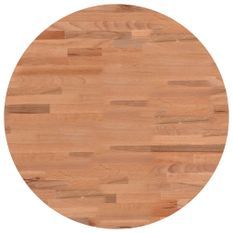 Dessus de table Ø50x4 cm rond bois massif de hêtre