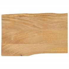 Dessus de table 50x40x3,8 cm bord vivant bois massif manguier