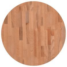 Dessus de table Ø60x1,5 cm rond bois massif de hêtre