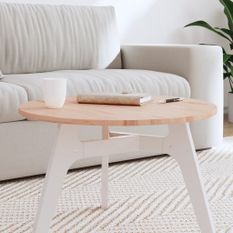 Dessus de table Ø60x1,5 cm rond bois massif de hêtre