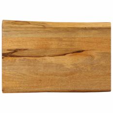 Dessus de table 60x40x3,8 cm bord vivant bois massif manguier