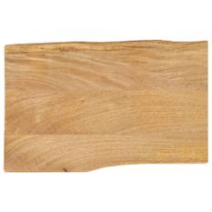 Dessus de table 60x40x3,8 cm bord vivant bois massif manguier
