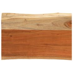 Dessus de table 60x40x3,8 cm rectangulaire bois massif d'acacia