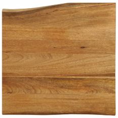 Dessus de table 60x60x2,5 cm bord vivant bois massif manguier
