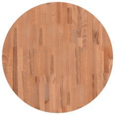 Dessus de table Ø70x1,5 cm rond bois massif de hêtre