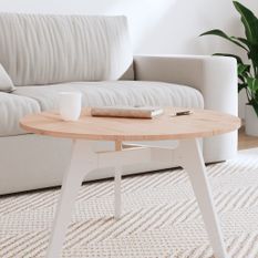 Dessus de table Ø70x1,5 cm rond bois massif de hêtre