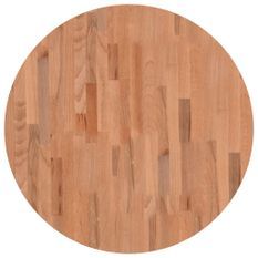 Dessus de table Ø70x2,5 cm rond bois massif de hêtre