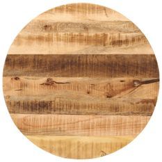 Dessus de table Ø 70x3,8 cm rond bois massif de manguier brut