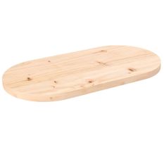 Dessus de table 70x35x2,5 cm bois de pin massif ovale