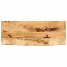 Dessus de table 70x40x2,5 cm bord vif bois massif manguier brut