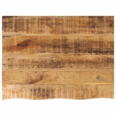 Dessus de table 70x60x2,5 cm bord vif bois massif manguier brut