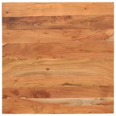 Dessus de table 70x70x2,5 cm carré bois massif d'acacia