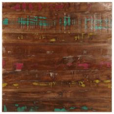 Dessus de table 70x70x3,8 cm carré bois massif de récupération