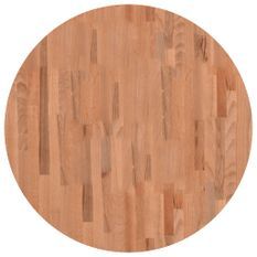 Dessus de table Ø80x1,5 cm rond bois massif de hêtre