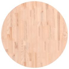 Dessus de table Ø80x1,5 cm rond bois massif de hêtre